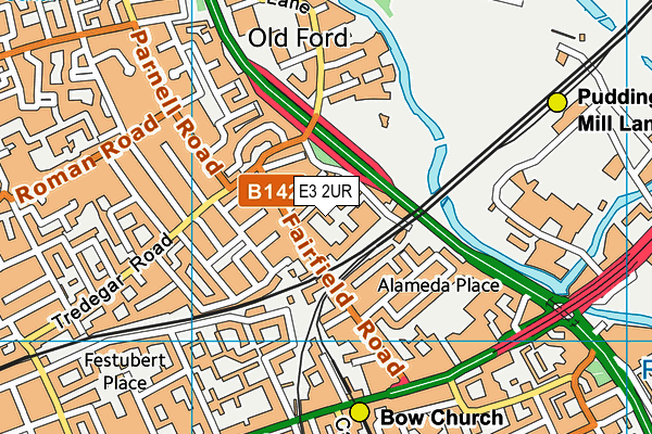 E3 2UR map - OS VectorMap District (Ordnance Survey)