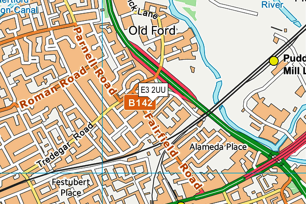 E3 2UU map - OS VectorMap District (Ordnance Survey)