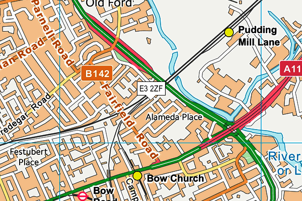 E3 2ZF map - OS VectorMap District (Ordnance Survey)