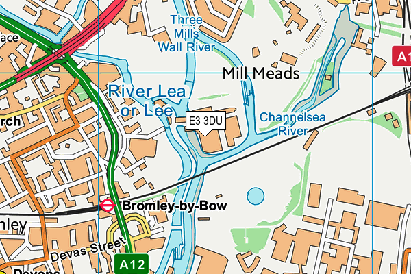 Harris Science Academy East London map (E3 3DU) - OS VectorMap District (Ordnance Survey)