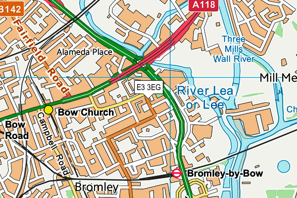 E3 3EG map - OS VectorMap District (Ordnance Survey)