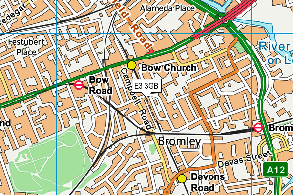 E3 3GB map - OS VectorMap District (Ordnance Survey)