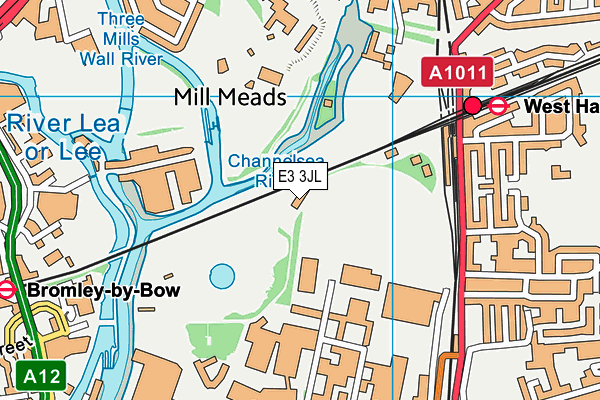 E3 3JL map - OS VectorMap District (Ordnance Survey)