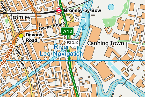 E3 3JX map - OS VectorMap District (Ordnance Survey)