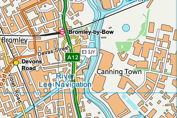 E3 3JY map - OS VectorMap District (Ordnance Survey)