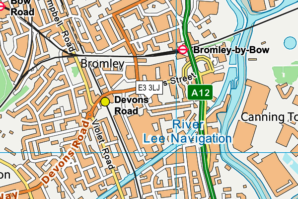 E3 3LJ map - OS VectorMap District (Ordnance Survey)