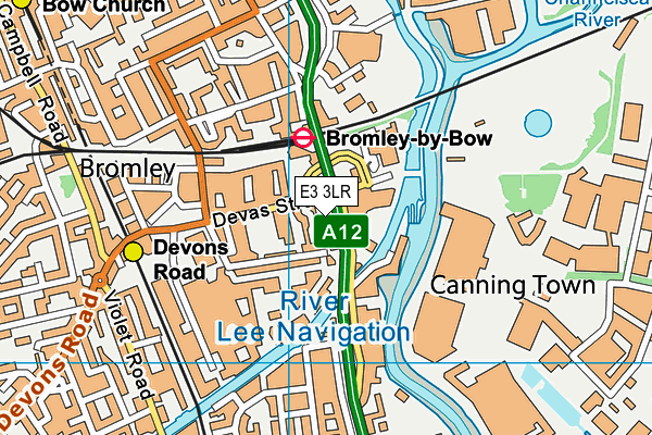 E3 3LR map - OS VectorMap District (Ordnance Survey)