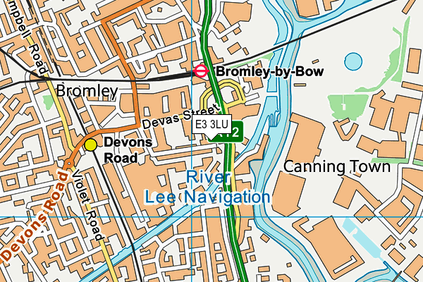 E3 3LU map - OS VectorMap District (Ordnance Survey)