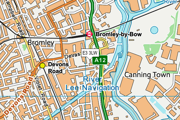 E3 3LW map - OS VectorMap District (Ordnance Survey)