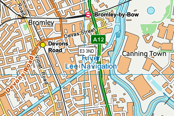 E3 3ND map - OS VectorMap District (Ordnance Survey)