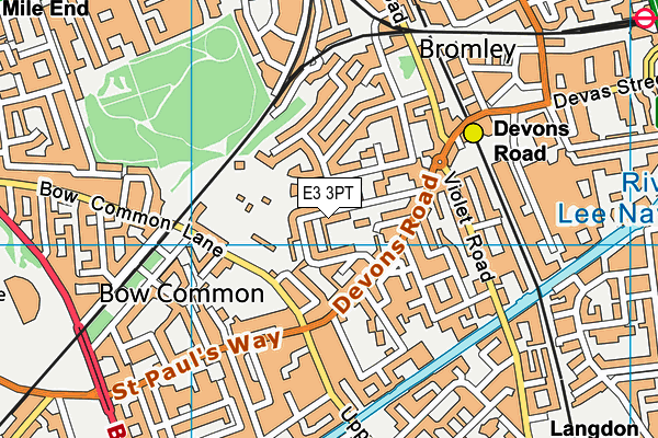 E3 3PT map - OS VectorMap District (Ordnance Survey)