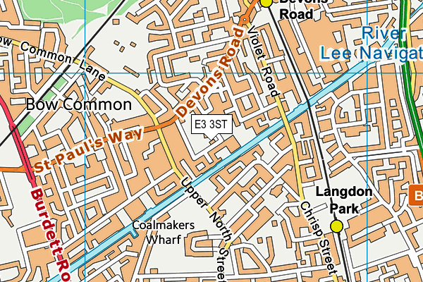 E3 3ST map - OS VectorMap District (Ordnance Survey)