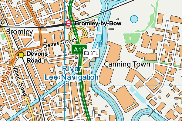 E3 3TL map - OS VectorMap District (Ordnance Survey)