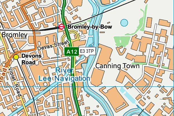 E3 3TP map - OS VectorMap District (Ordnance Survey)