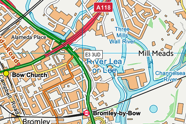 E3 3UD map - OS VectorMap District (Ordnance Survey)