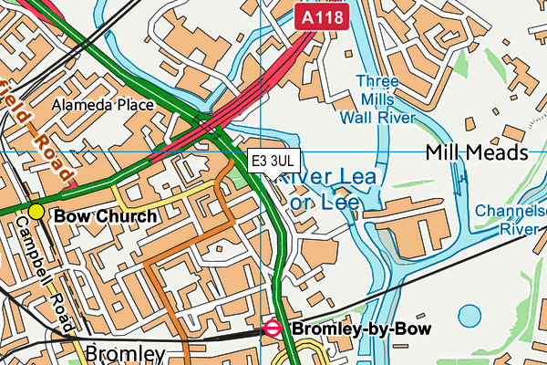 E3 3UL map - OS VectorMap District (Ordnance Survey)