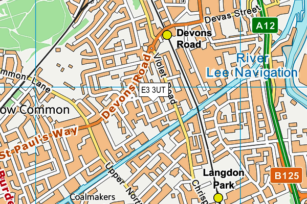 E3 3UT map - OS VectorMap District (Ordnance Survey)