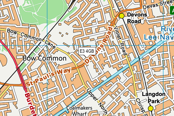 E3 4GB map - OS VectorMap District (Ordnance Survey)