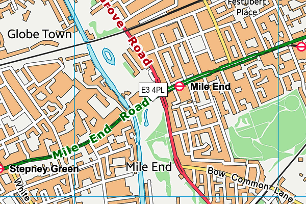 E3 4PL map - OS VectorMap District (Ordnance Survey)