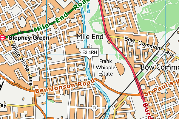 E3 4RH map - OS VectorMap District (Ordnance Survey)