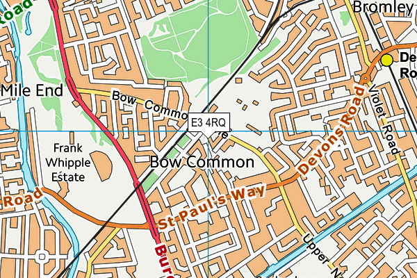 E3 4RQ map - OS VectorMap District (Ordnance Survey)