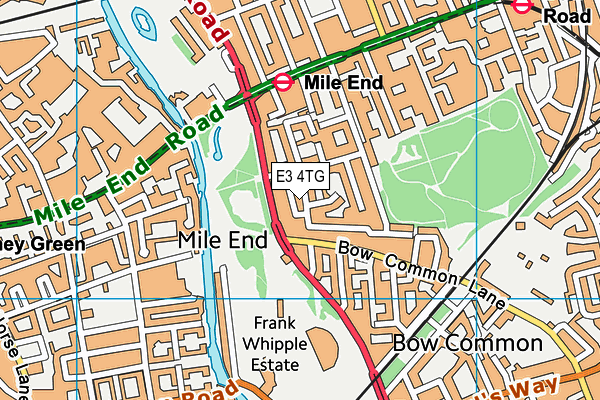E3 4TG map - OS VectorMap District (Ordnance Survey)