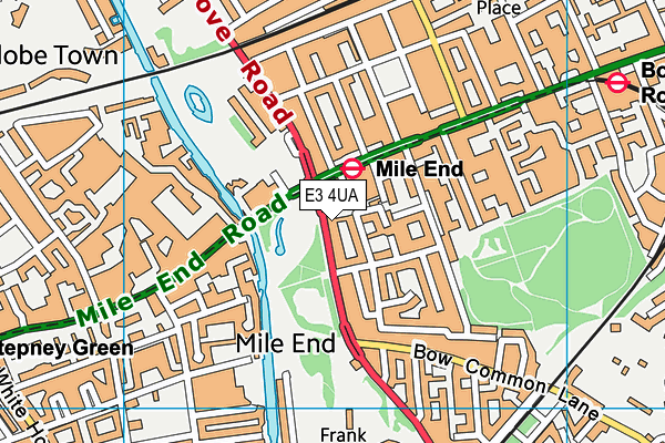 E3 4UA map - OS VectorMap District (Ordnance Survey)