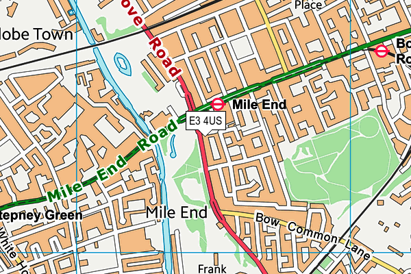 E3 4US map - OS VectorMap District (Ordnance Survey)