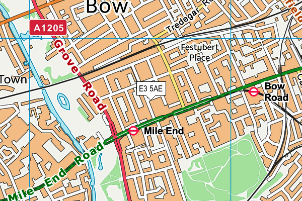 E3 5AE map - OS VectorMap District (Ordnance Survey)