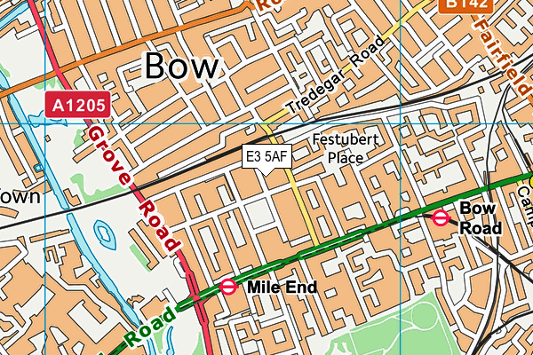 E3 5AF map - OS VectorMap District (Ordnance Survey)