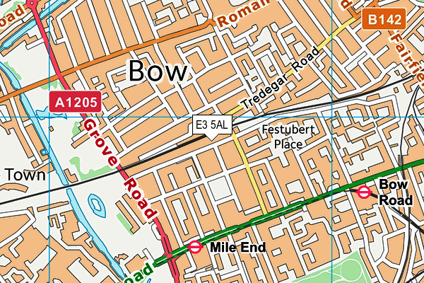 E3 5AL map - OS VectorMap District (Ordnance Survey)