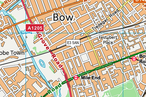 E3 5AN map - OS VectorMap District (Ordnance Survey)