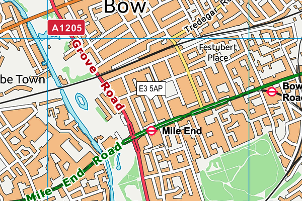 E3 5AP map - OS VectorMap District (Ordnance Survey)