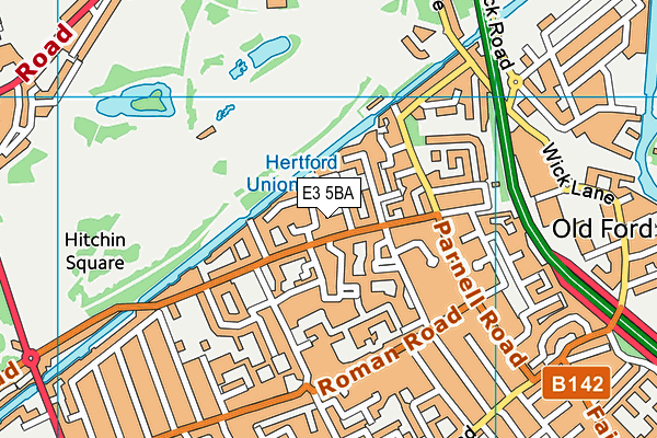 E3 5BA map - OS VectorMap District (Ordnance Survey)