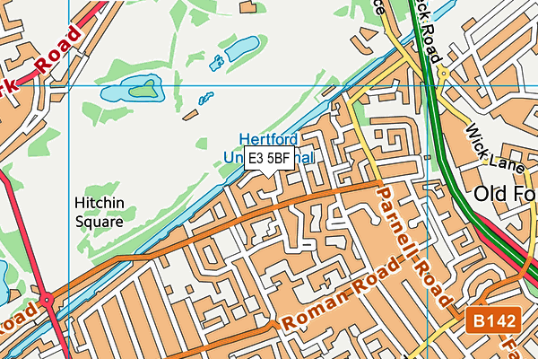 E3 5BF map - OS VectorMap District (Ordnance Survey)