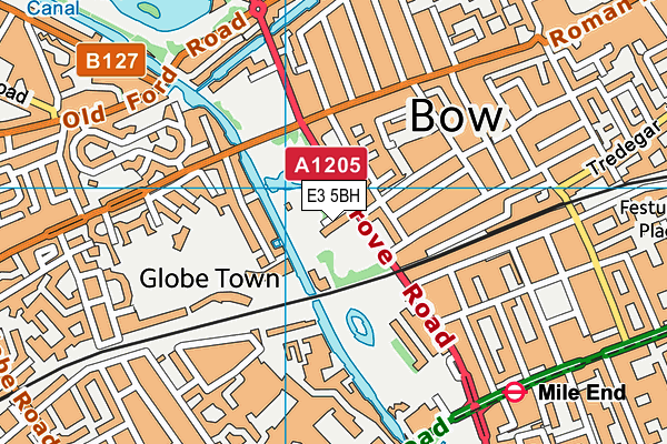 E3 5BH map - OS VectorMap District (Ordnance Survey)