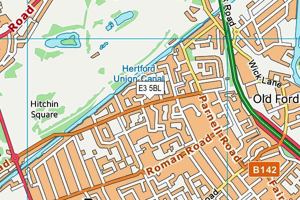 E3 5BL map - OS VectorMap District (Ordnance Survey)