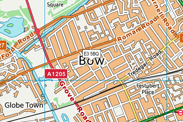 E3 5BQ map - OS VectorMap District (Ordnance Survey)