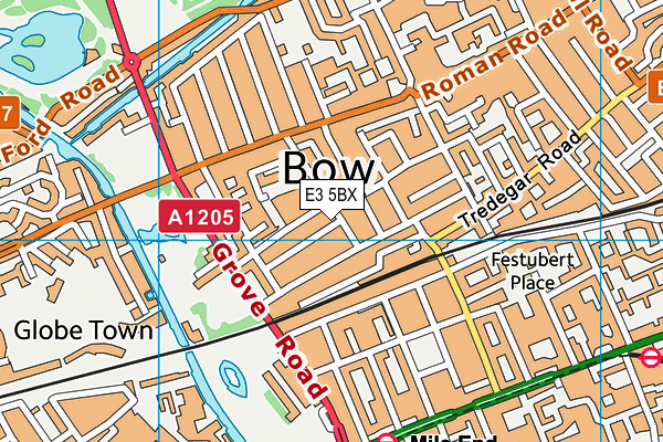 E3 5BX map - OS VectorMap District (Ordnance Survey)