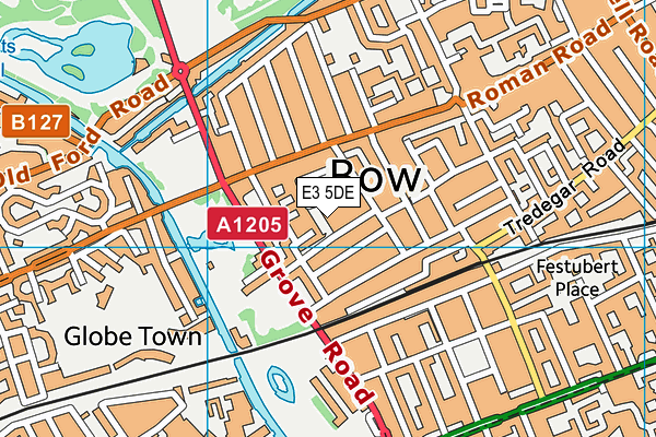 E3 5DE map - OS VectorMap District (Ordnance Survey)