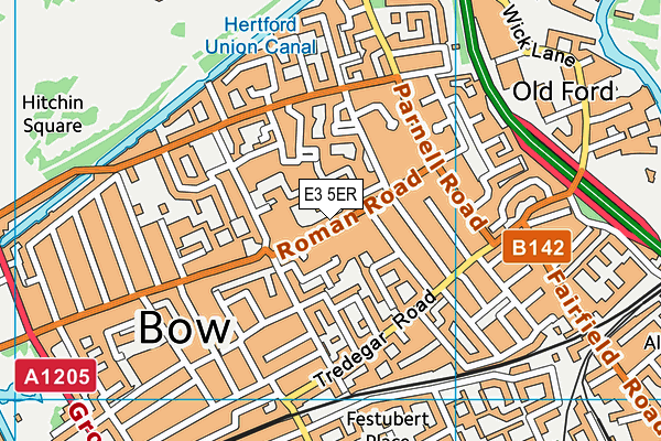 E3 5ER map - OS VectorMap District (Ordnance Survey)