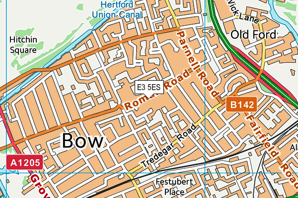 E3 5ES map - OS VectorMap District (Ordnance Survey)