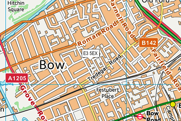 E3 5EX map - OS VectorMap District (Ordnance Survey)