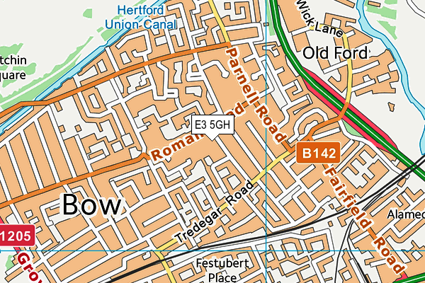 E3 5GH map - OS VectorMap District (Ordnance Survey)