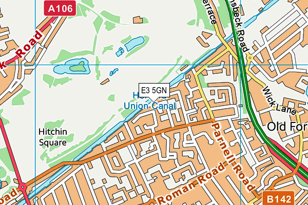 E3 5GN map - OS VectorMap District (Ordnance Survey)