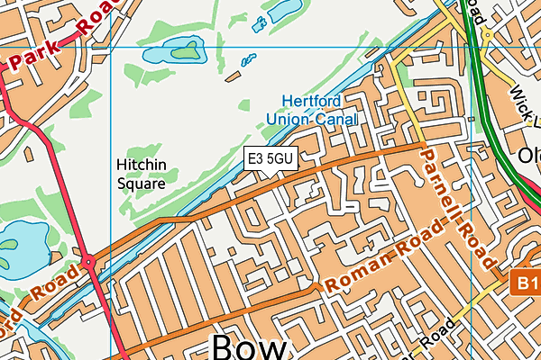 E3 5GU map - OS VectorMap District (Ordnance Survey)