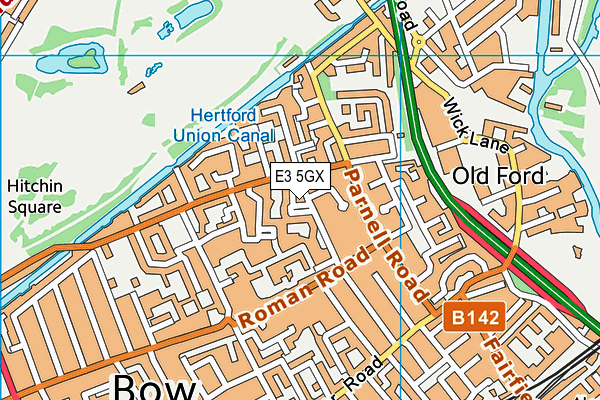 E3 5GX map - OS VectorMap District (Ordnance Survey)