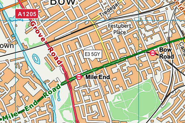 E3 5GY map - OS VectorMap District (Ordnance Survey)