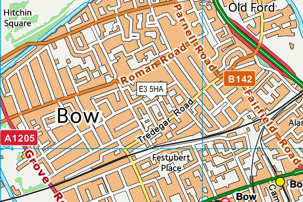 E3 5HA map - OS VectorMap District (Ordnance Survey)