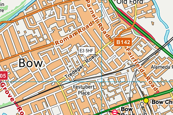 E3 5HF map - OS VectorMap District (Ordnance Survey)